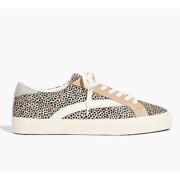 Madewell Sidewalk Low-Top Sneakers in Spot Dot Calf Hair Size 7M - Picture 1 of 10